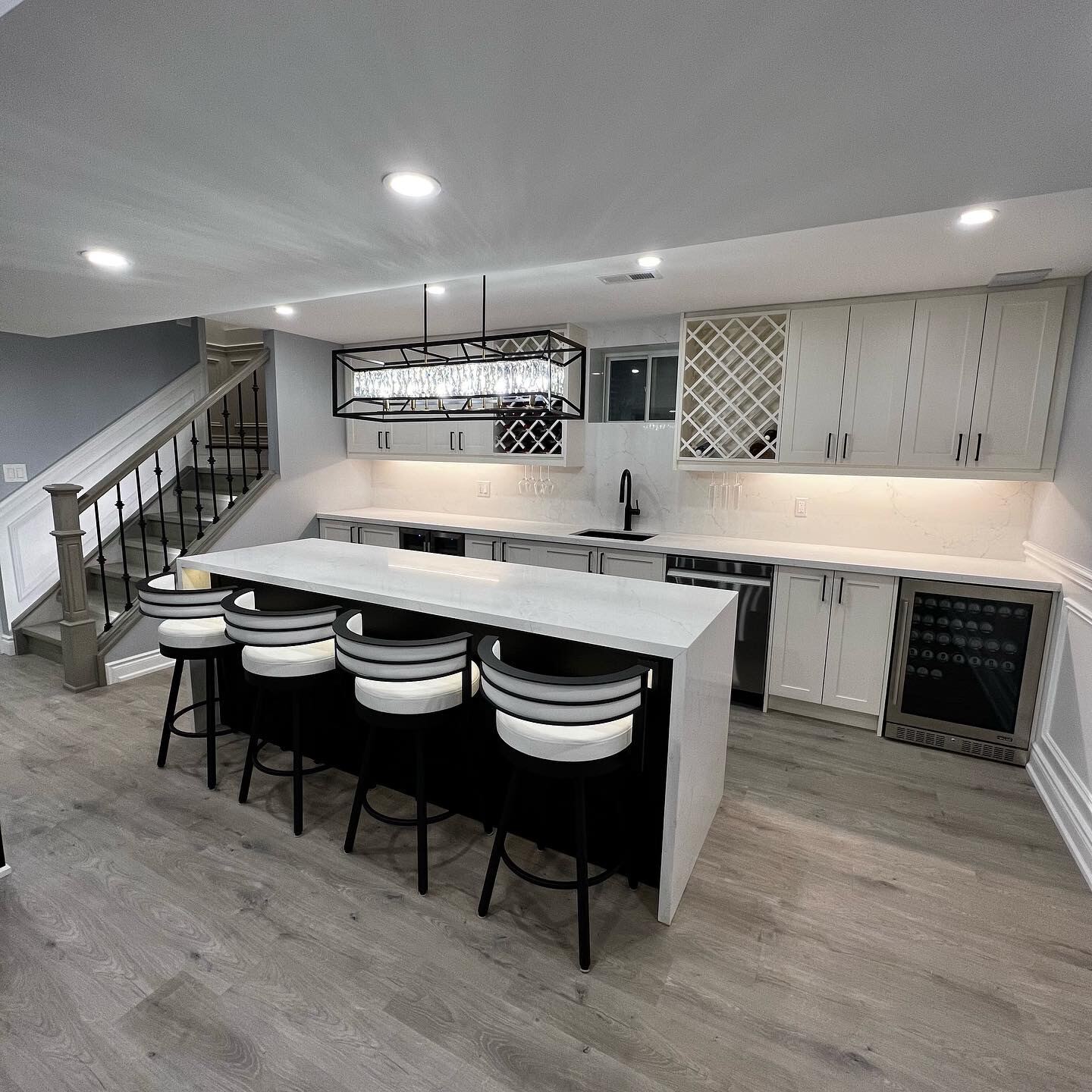 Modern kitchen renovation with island seating — GTA