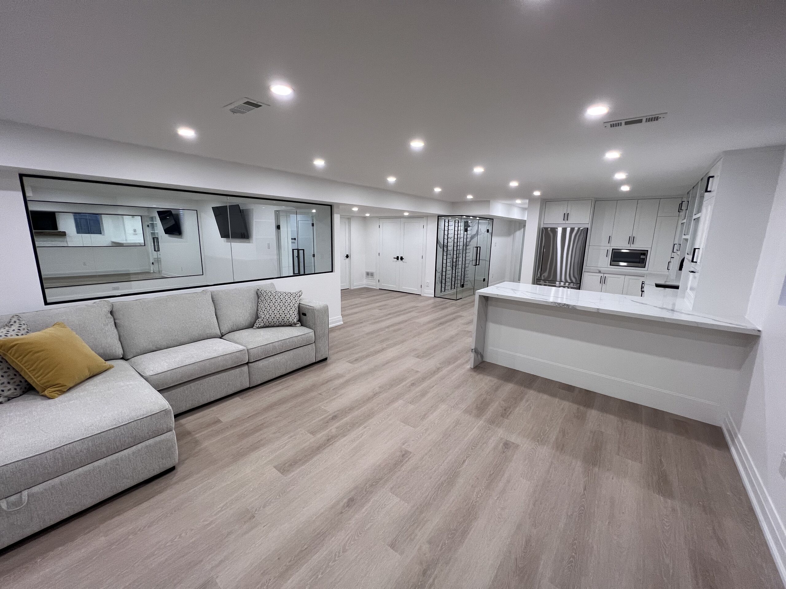 Finished basement — whole-home renovation in the GTA by Desire Basements