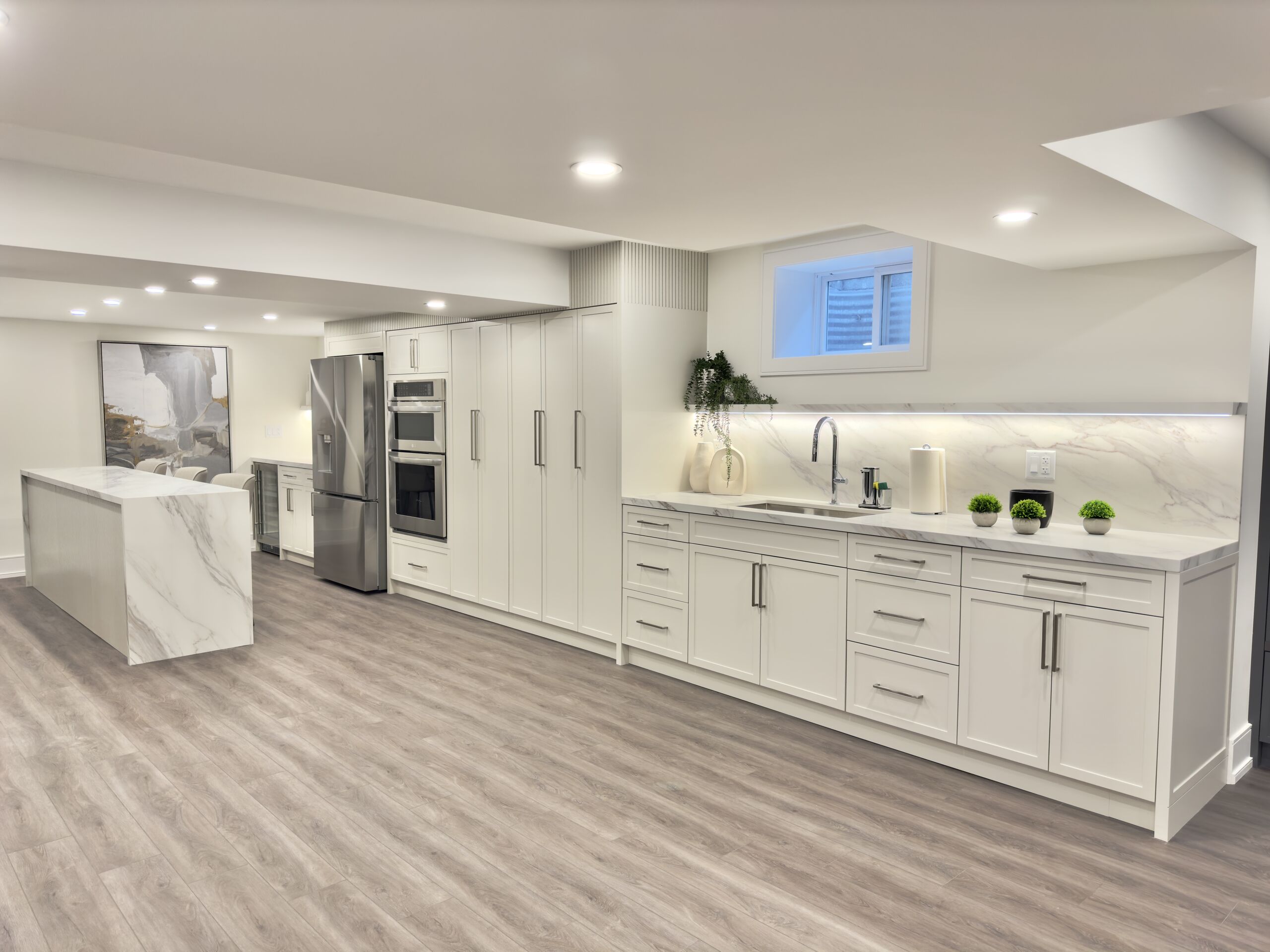 Custom kitchen with island — whole-home renovation in the GTA